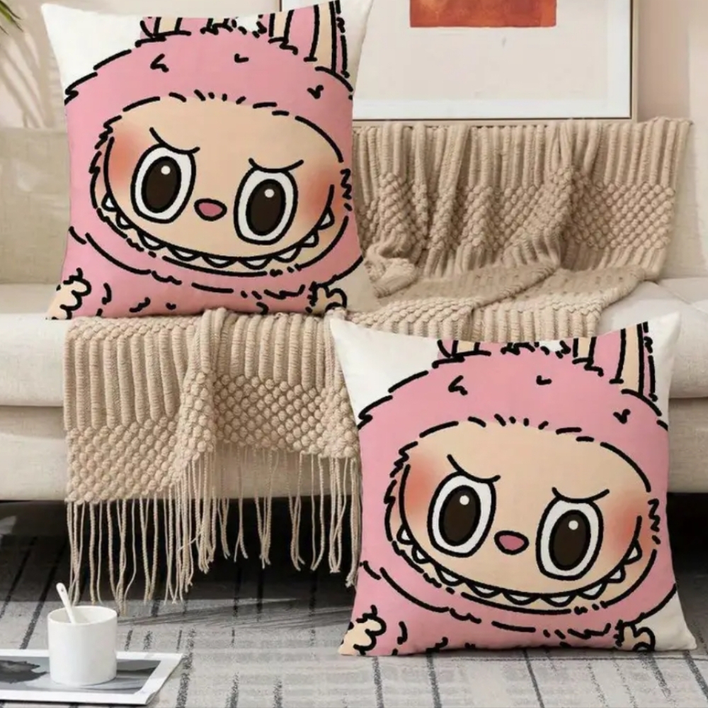 Labubu Throw Pillow cover 18" × 18" (New) - Picture 2 of 3